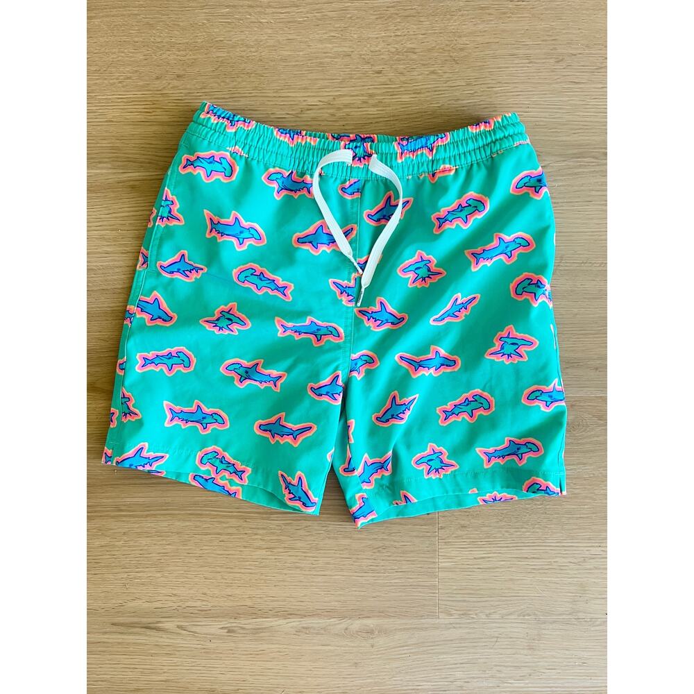 Chubbies Boys Shark Print Swim Trunks The Apex Size Medium